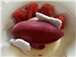 lemon semifredo and raspberry sorbet
